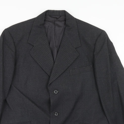 Maitland Mens Grey Striped Wool Jacket Suit Jacket Size 42 Regular
