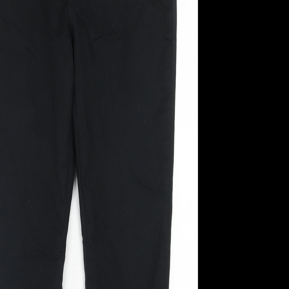 Wallis Womens Black Cotton Skinny Jeans Size 16 Regular Zip