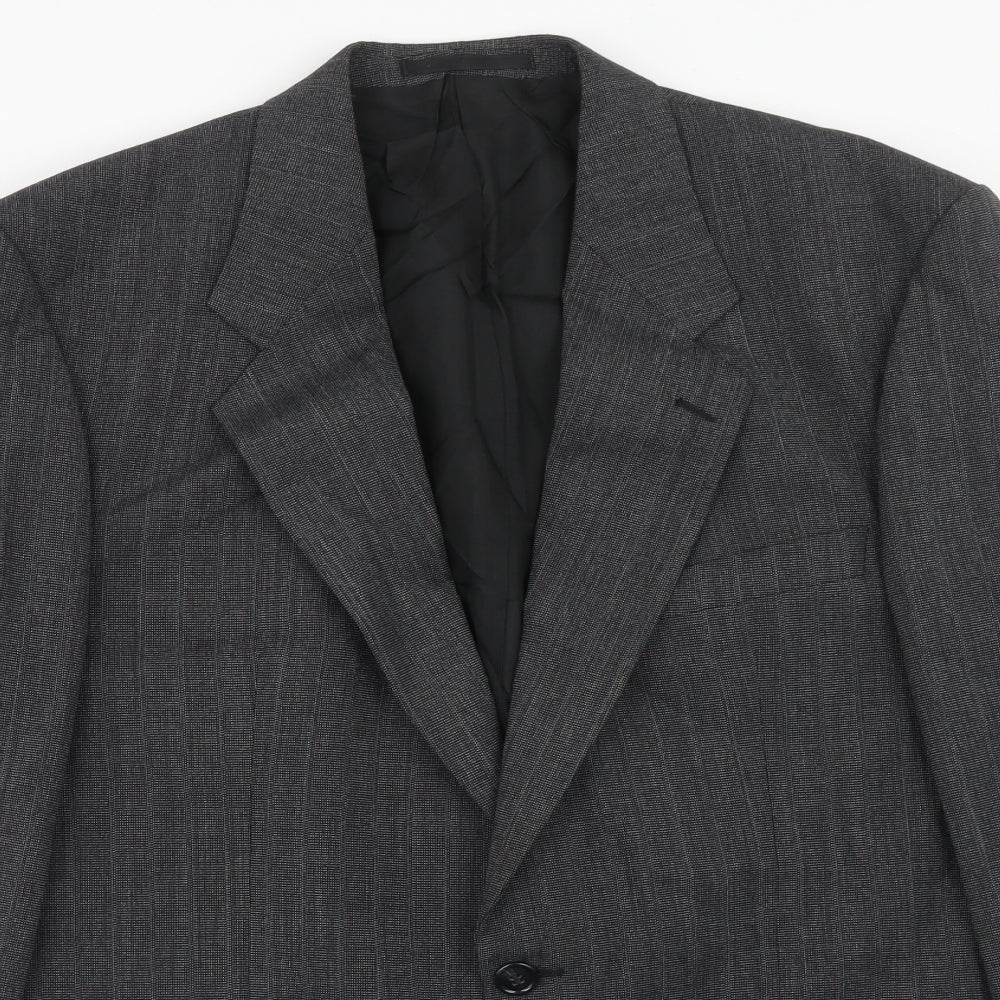Marks and Spencer Mens Grey Polyester Jacket Suit Jacket Size 42 Regular