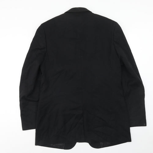Milan Mens Black Polyester Jacket Suit Jacket Size 40 Regular