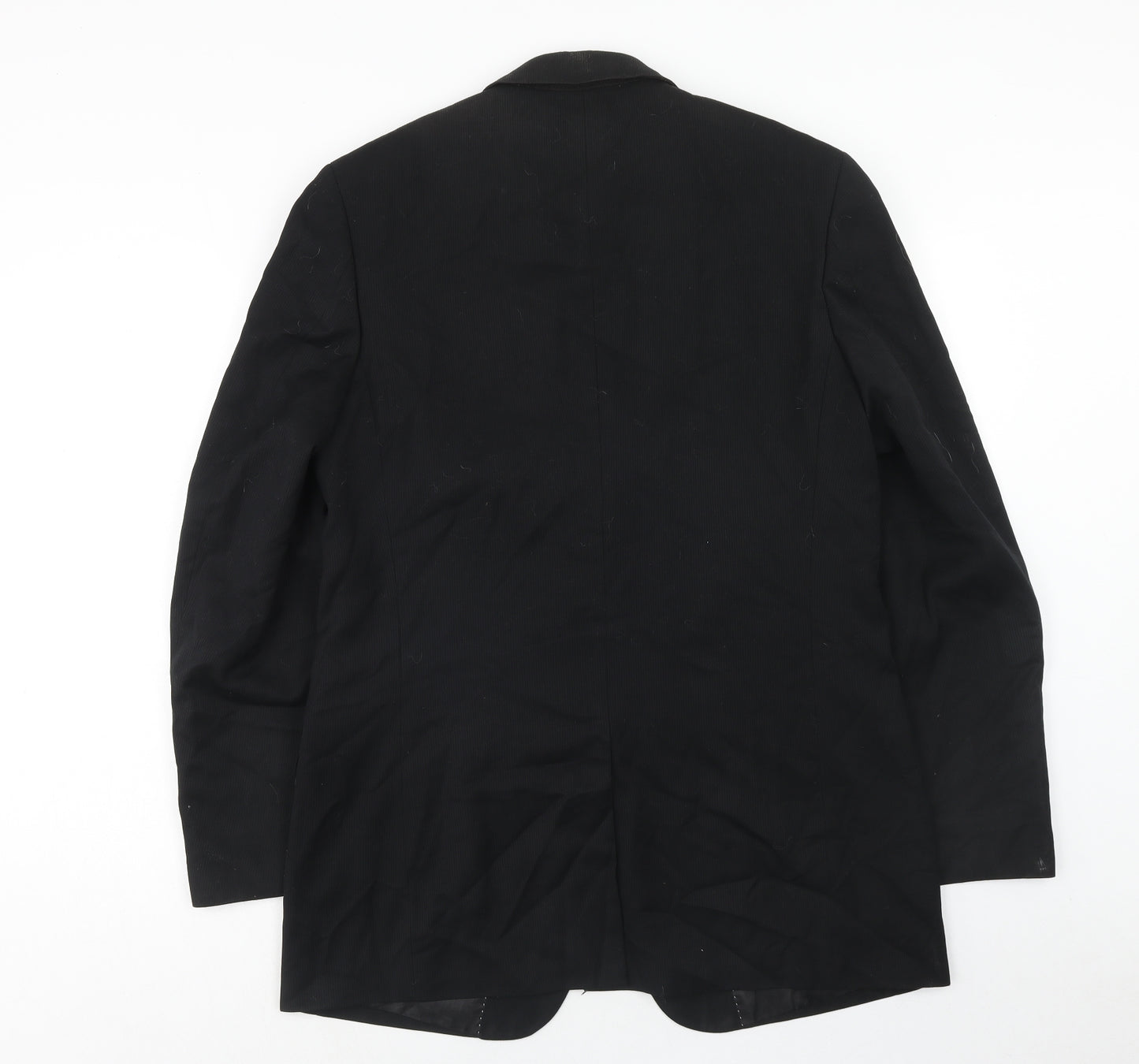 Milan Mens Black Polyester Jacket Suit Jacket Size 40 Regular