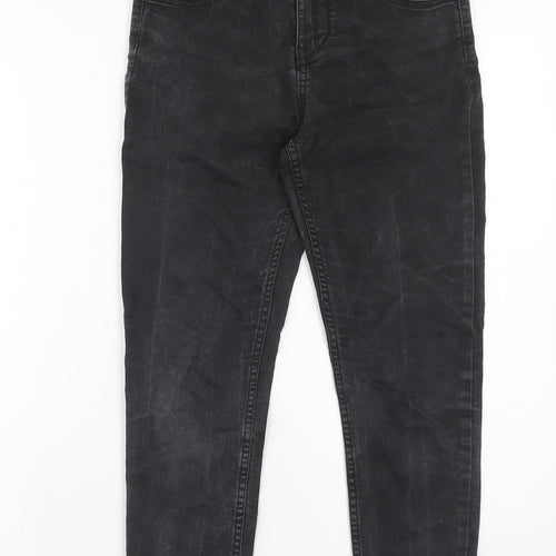 New Look Womens Black Cotton Skinny Jeans Size 10 Regular Zip