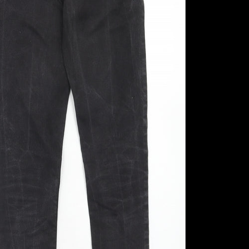 New Look Womens Black Cotton Skinny Jeans Size 10 Regular Zip