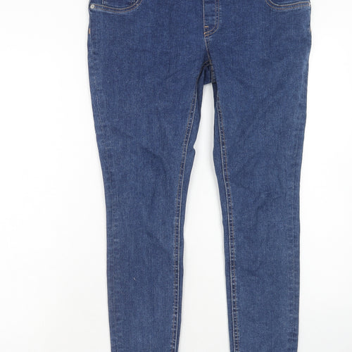 ASOS Womens Blue Cotton Skinny Jeans Size 10 L32 in Regular