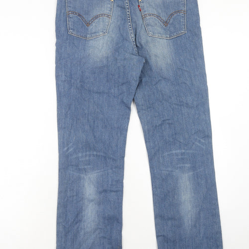 Signature by Levi Strauss & Co. Mens Blue Cotton Straight Jeans Size 32 in L32 in Regular Zip