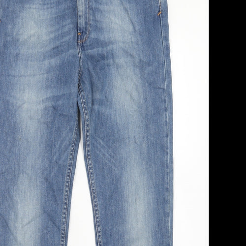 Signature by Levi Strauss & Co. Mens Blue Cotton Straight Jeans Size 32 in L32 in Regular Zip