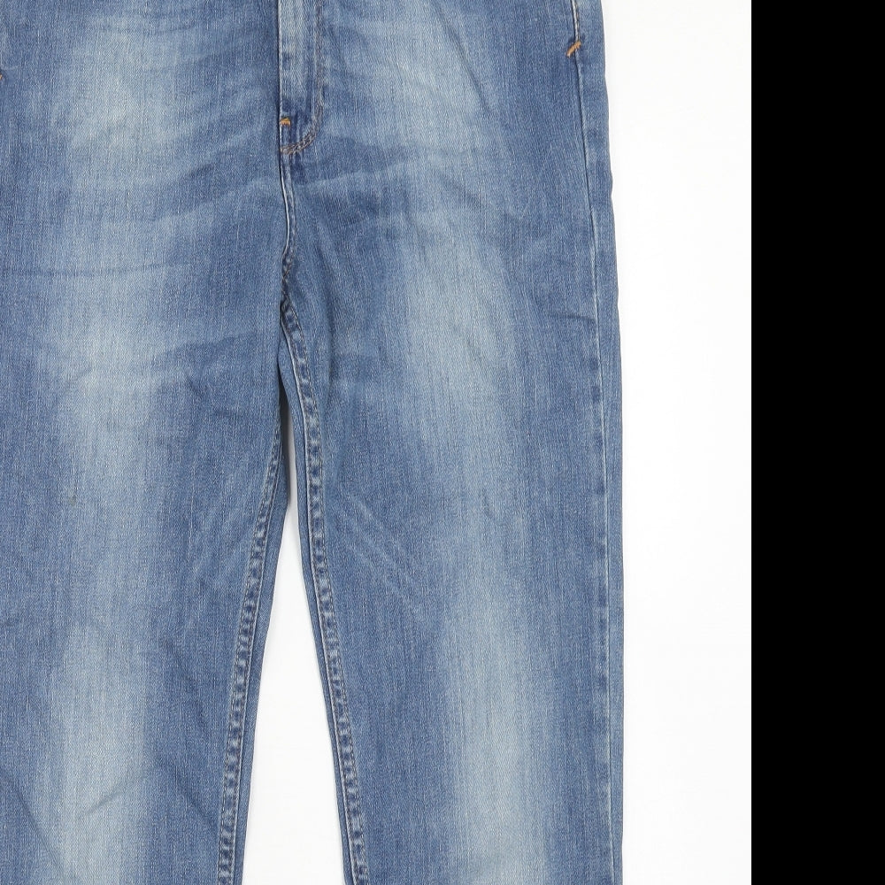 Signature by Levi Strauss & Co. Mens Blue Cotton Straight Jeans Size 32 in L32 in Regular Zip