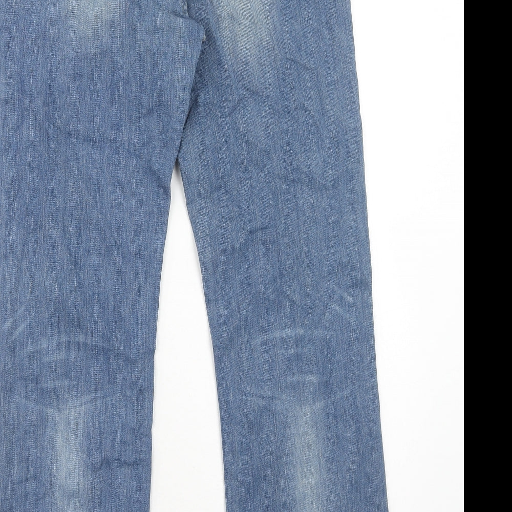 Signature by Levi Strauss & Co. Mens Blue Cotton Straight Jeans Size 32 in L32 in Regular Zip