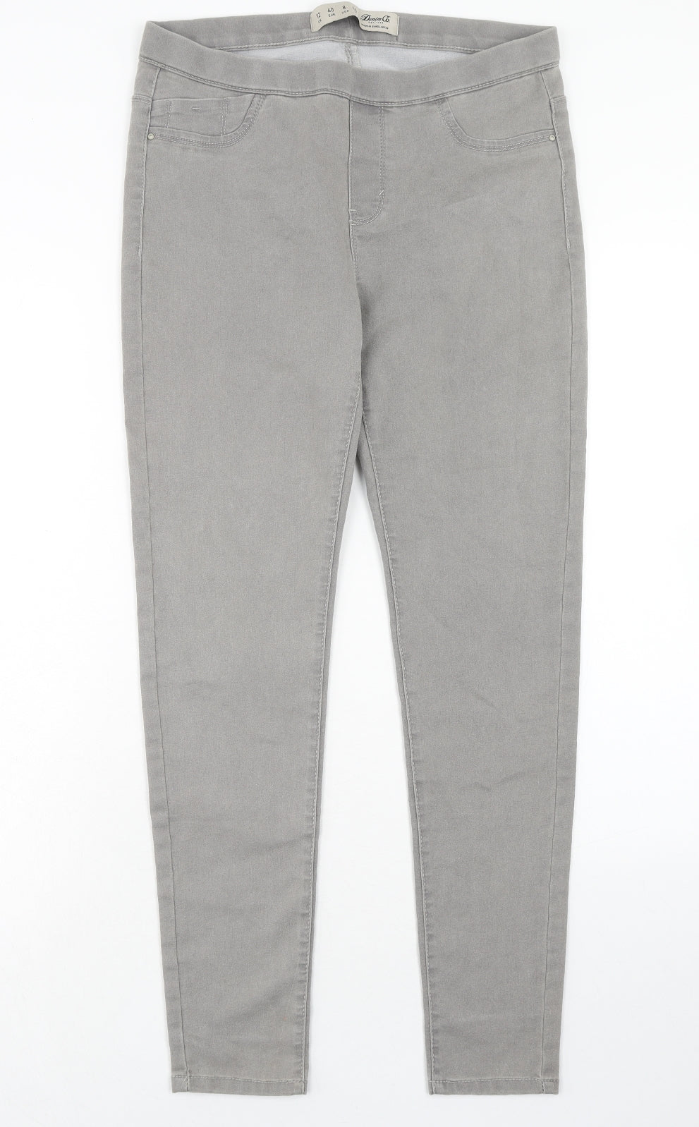 Denim & Co. Womens Grey Cotton Jegging Jeans Size 12 Regular