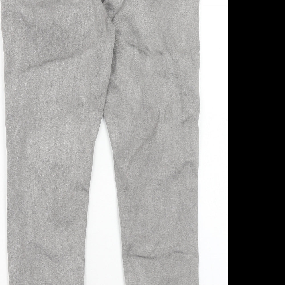 Marks and Spencer Womens Grey Cotton Skinny Jeans Size 12 Regular Zip