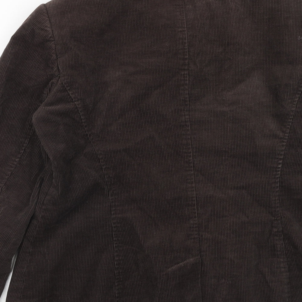 Per Una Womens Brown Jacket Size 12 Button