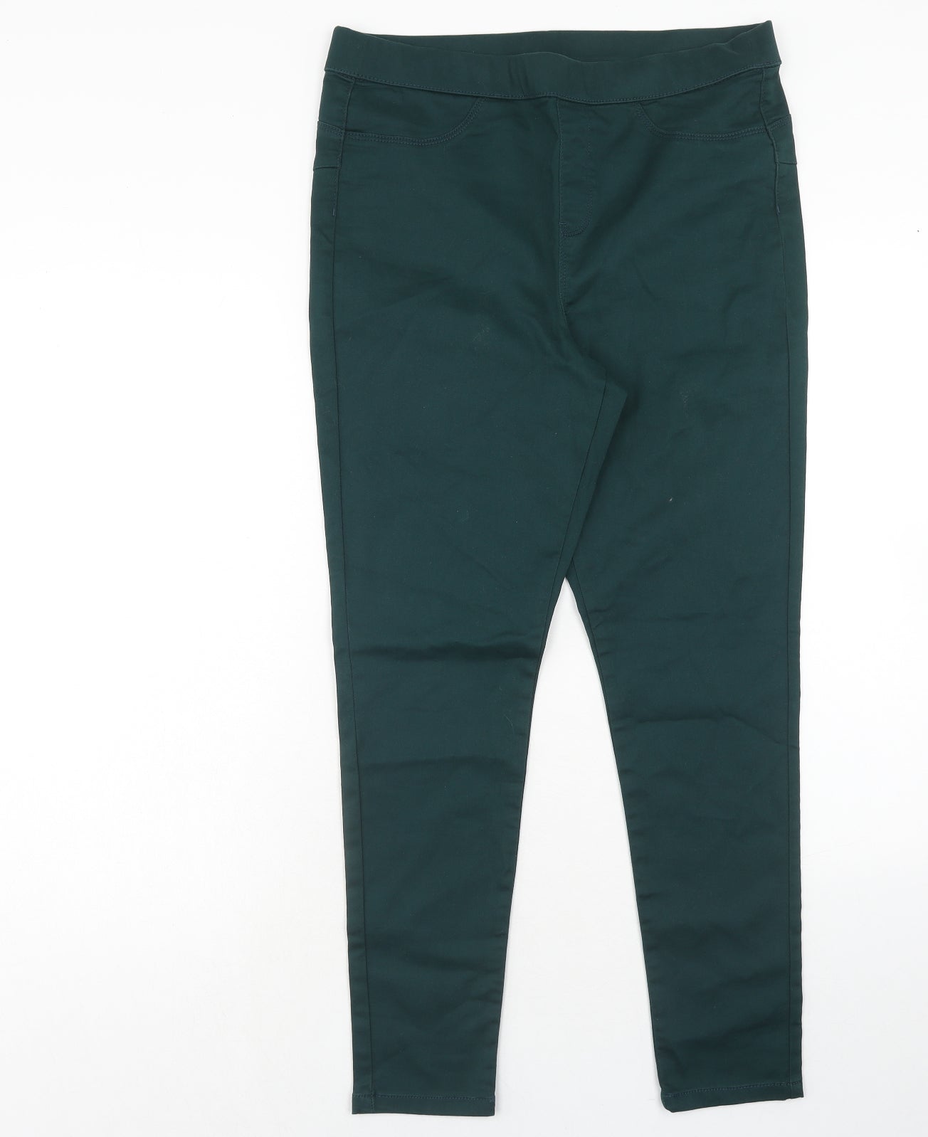 Nutmeg Womens Green Cotton Jegging Jeans Size 14 Regular
