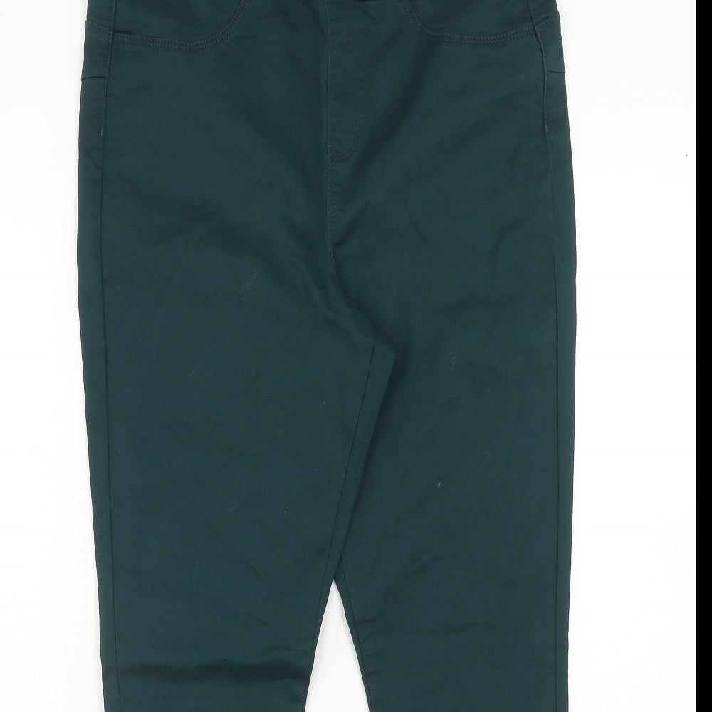 Nutmeg Womens Green Cotton Jegging Jeans Size 14 Regular