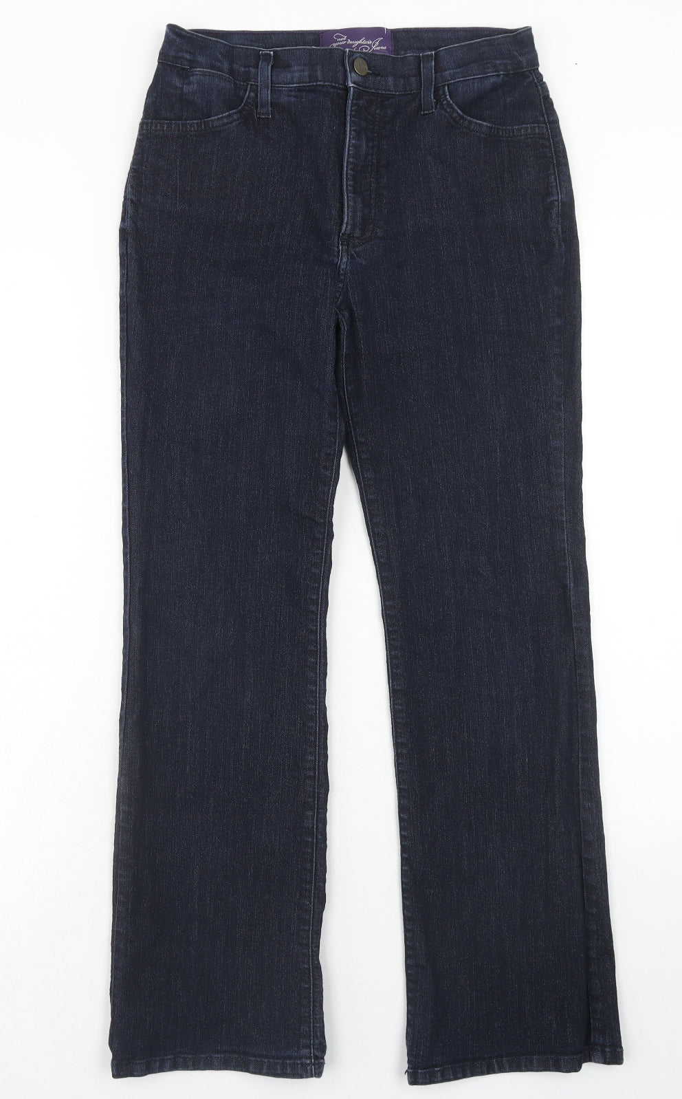 Not Your Daughters Jeans Womens Blue Cotton Bootcut Jeans Size 8 Regular Zip
