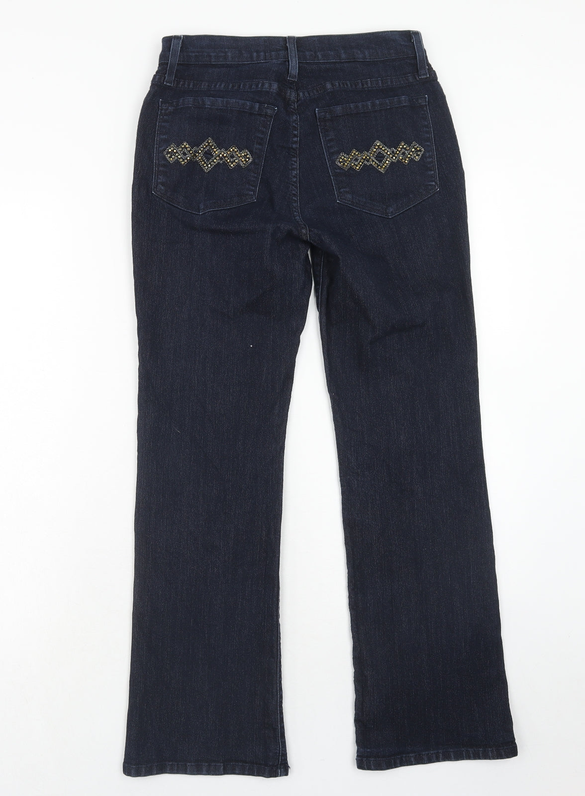 Not Your Daughters Jeans Womens Blue Cotton Bootcut Jeans Size 8 Regular Zip