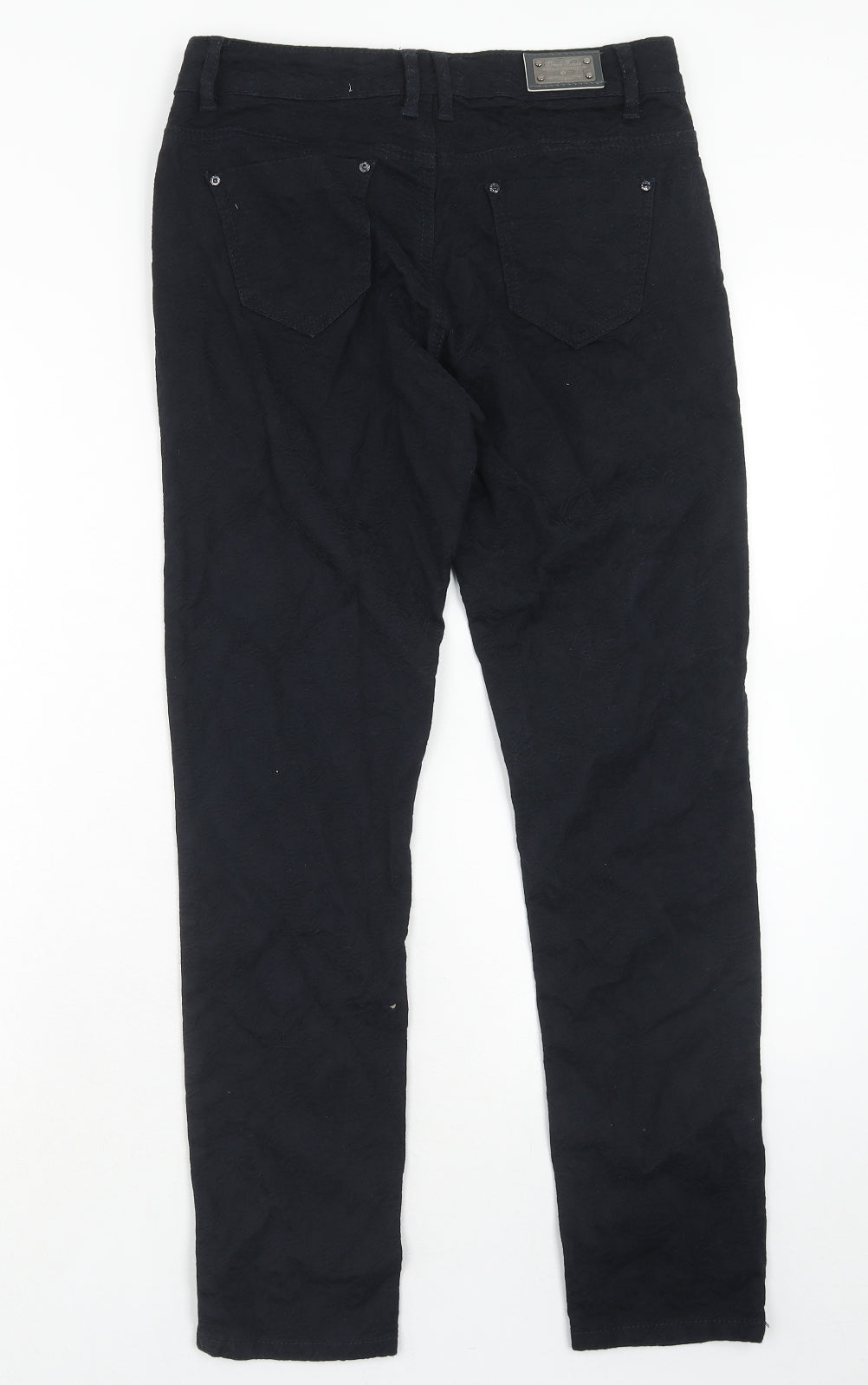 Coronado Womens Black Cotton Straight Jeans Size 10 Regular Zip