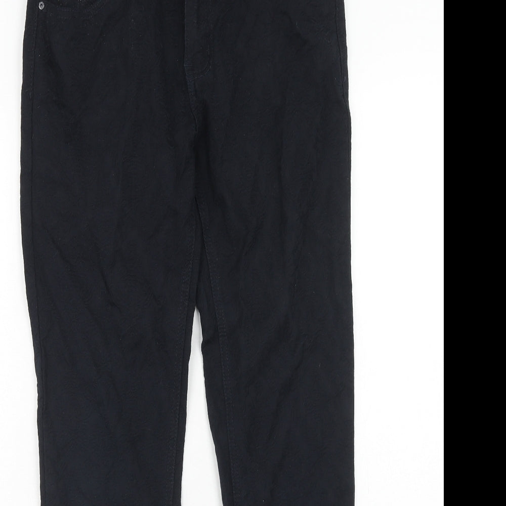 Coronado Womens Black Cotton Straight Jeans Size 10 Regular Zip
