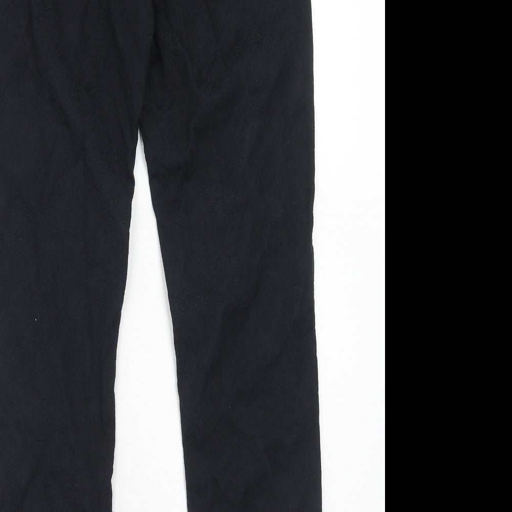 Coronado Womens Black Cotton Straight Jeans Size 10 Regular Zip