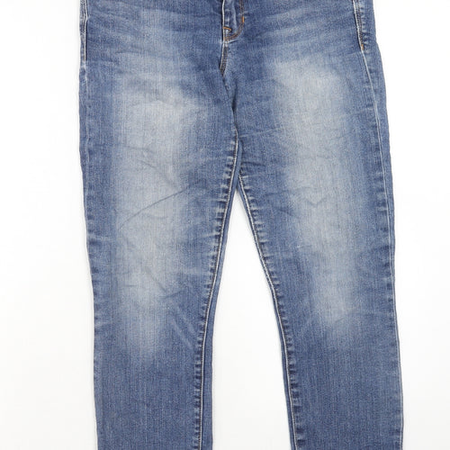 Gap Mens Blue Cotton Straight Jeans Size 28 in Regular Zip - Short Leg