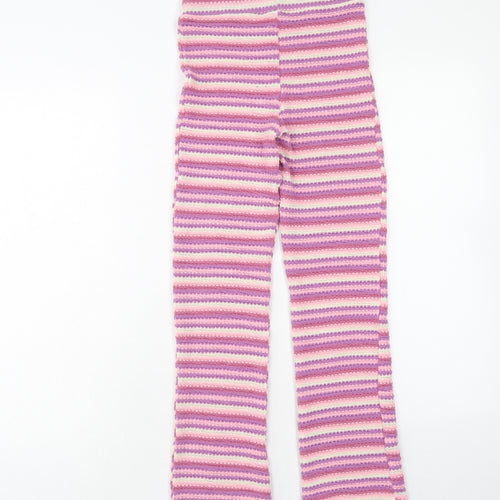 TU Girls Pink Striped Polyester Jogger Trousers Size 11 Years Regular Pullover