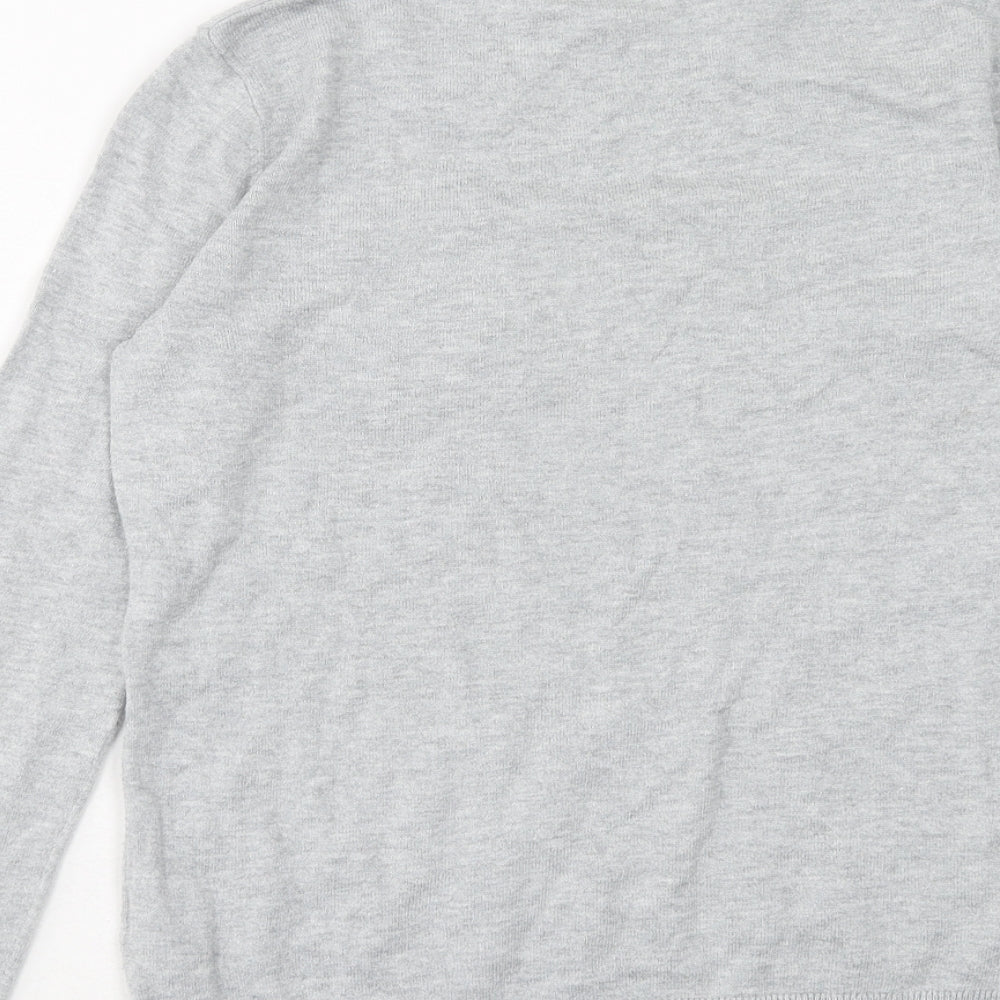 Talbots Womens Grey Boat Neck Cotton Pullover Jumper Size S - Polar Bears
