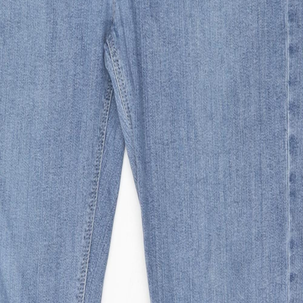 ASOS Mens Blue Cotton Skinny Jeans Size 34 in L34 in Regular Zip - Long Leg