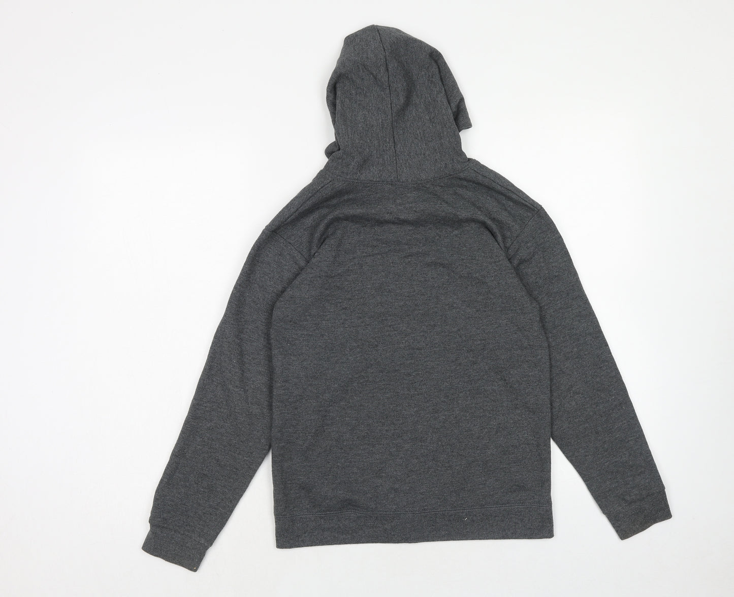 Hanes Boys Grey Cotton Full Zip Hoodie Size 10 Years Zip - T-Rex