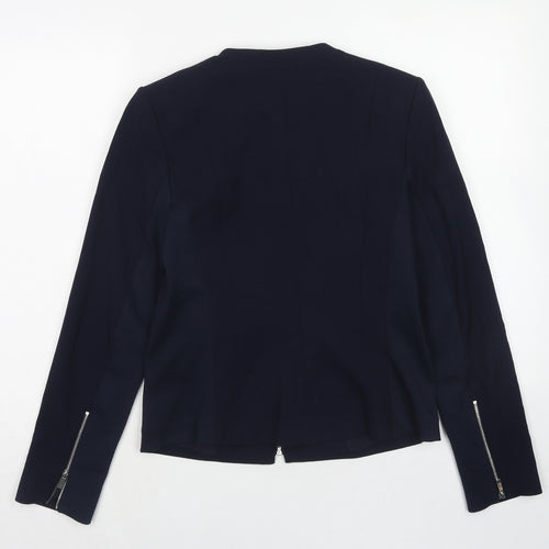 Episode Womens Blue Biker Jacket Size 12 Zip