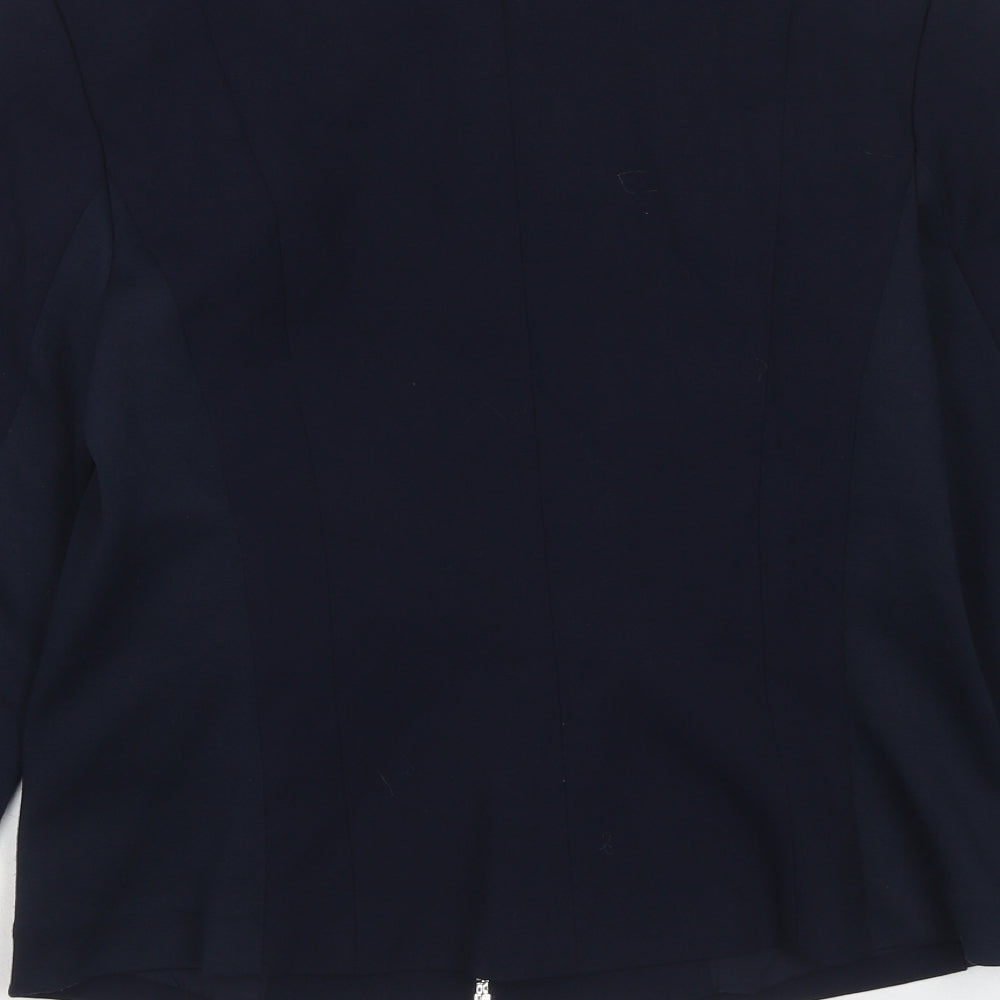Episode Womens Blue Biker Jacket Size 12 Zip