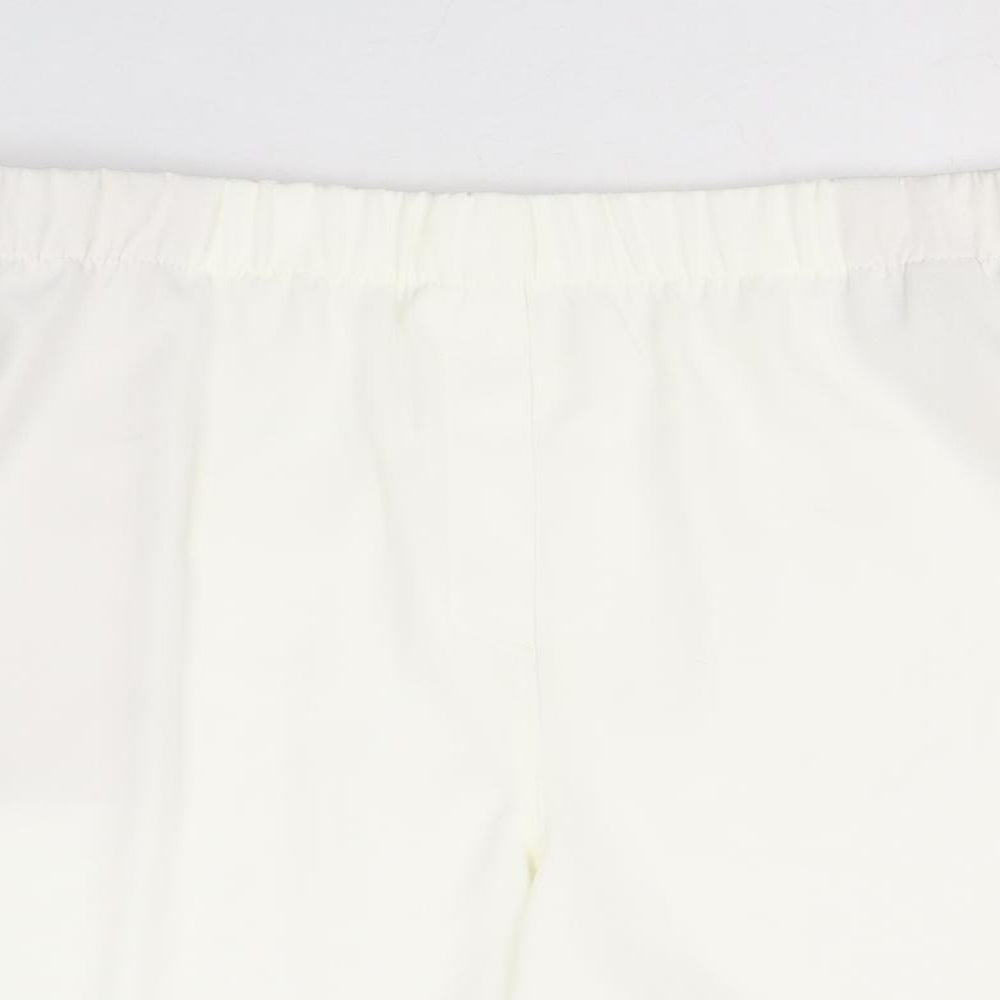 Marks and Spencer Womens Ivory Polyester Basic Shorts Size 20 Regular Pull On