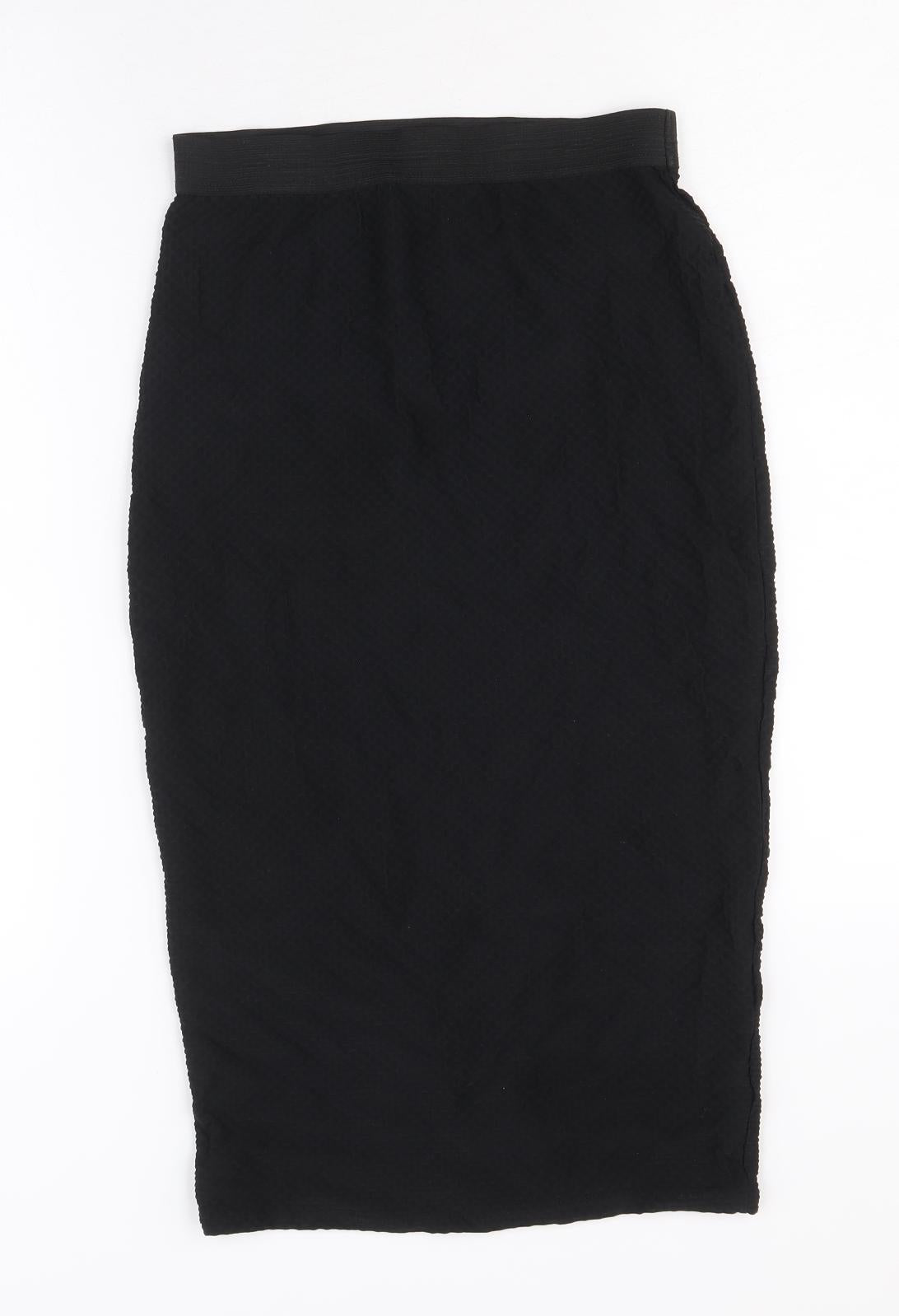 Internationale Womens Black Polyester Straight & Pencil Skirt Size 10