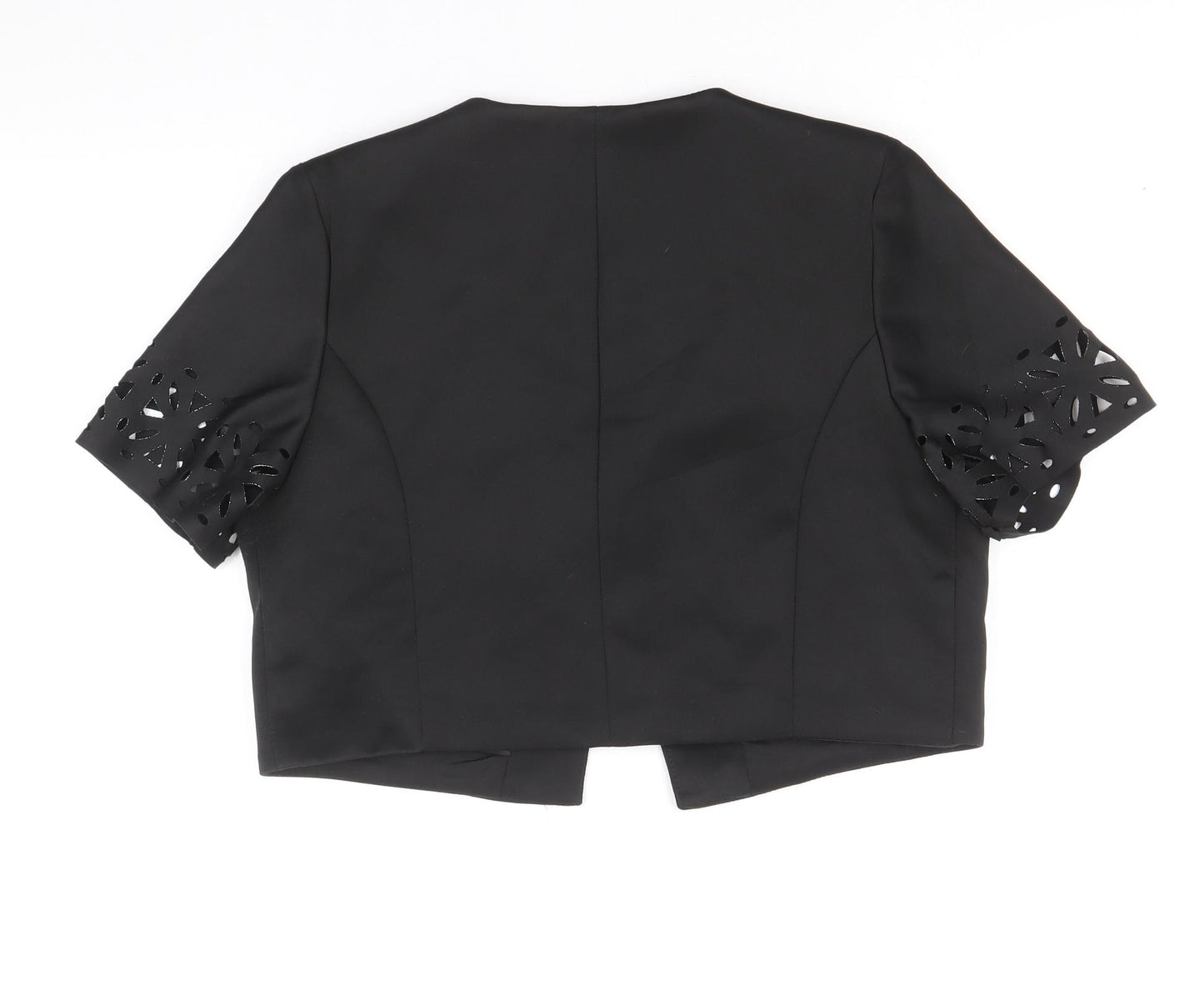 Klass Womens Black Jacket Blazer Size 12 - Embellished Sleeves