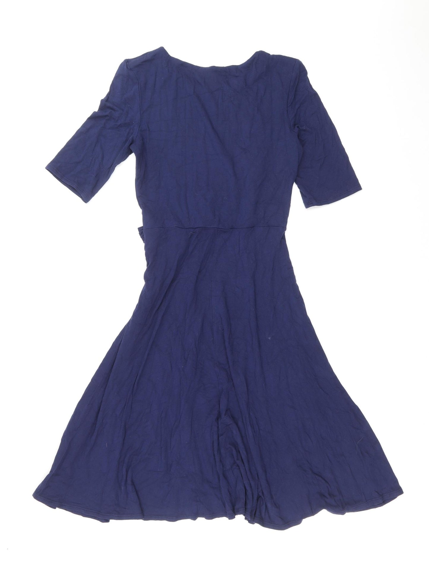 Phase Eight Womens Blue Viscose Trapeze & Swing Size 8 Round Neck Pullover