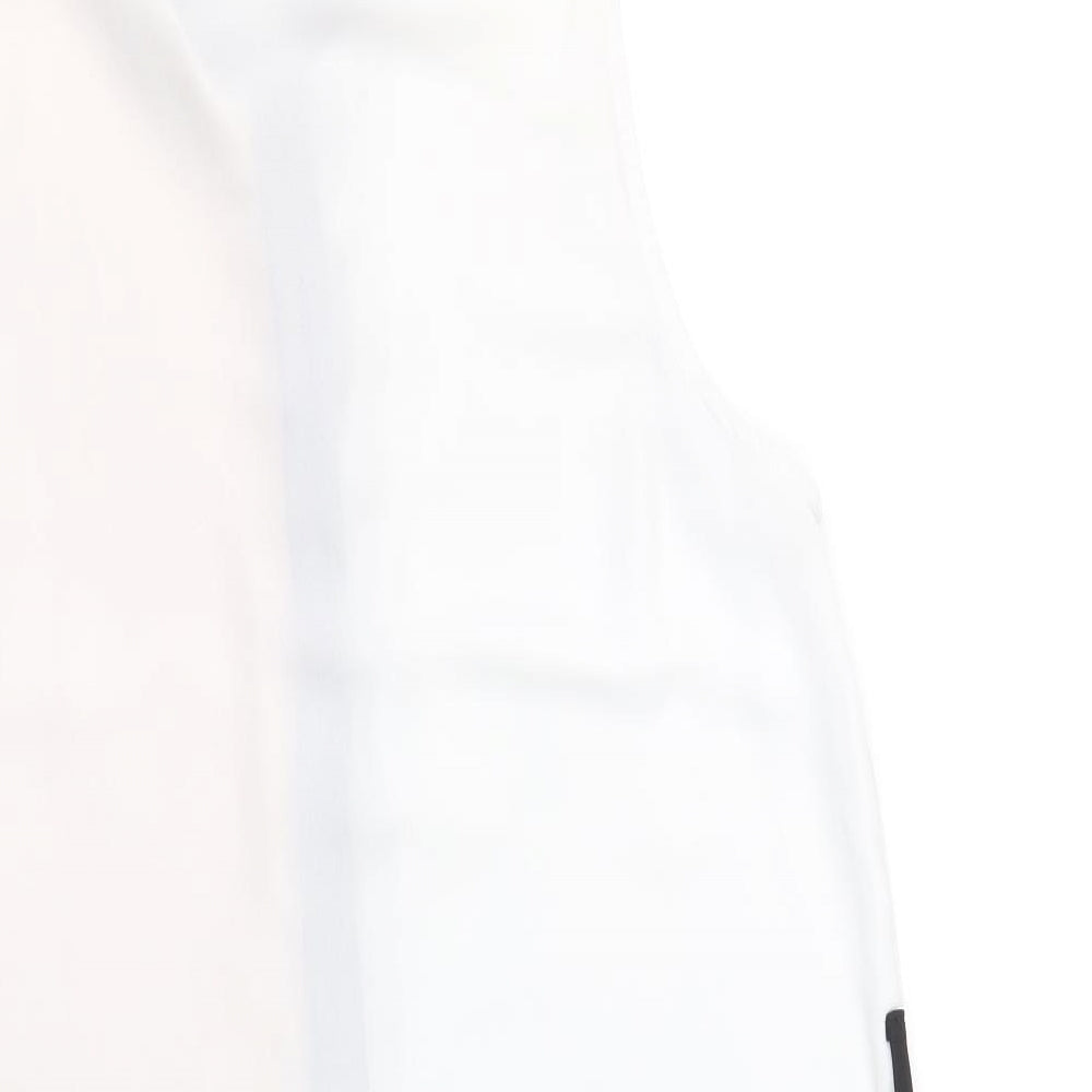 New Look Womens White Polyester Tunic Button-Up Size 10 Collared