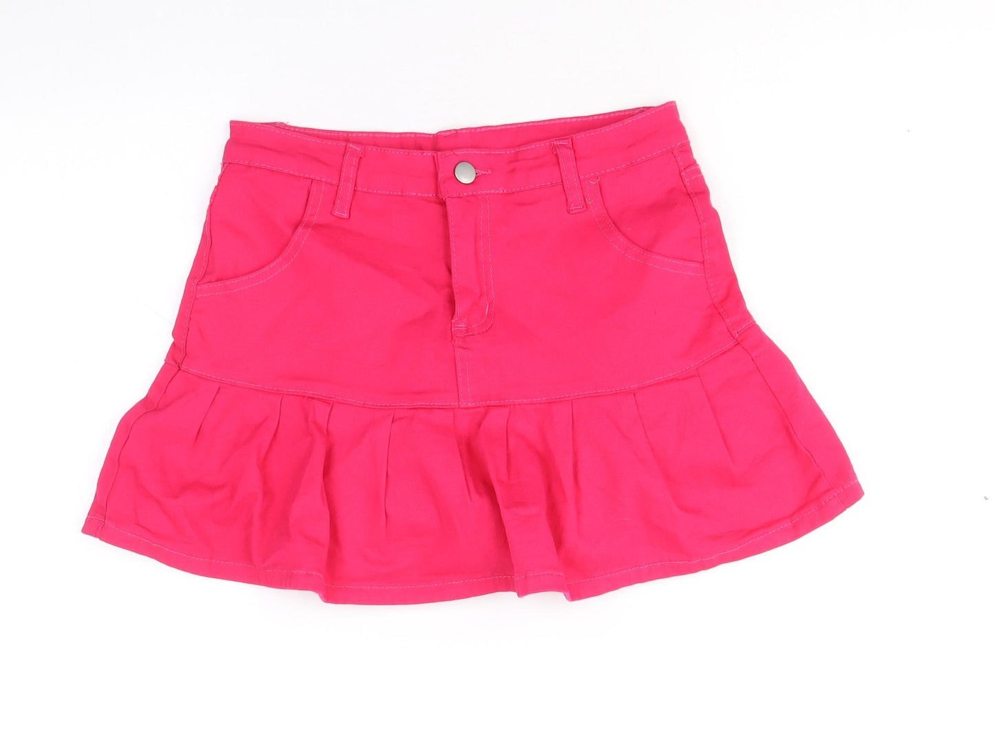 Jeans Womens Pink Cotton Skort Size M Zip