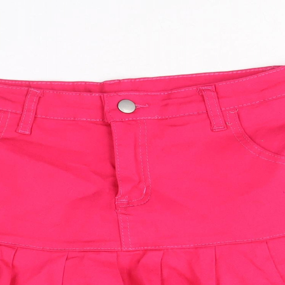 Jeans Womens Pink Cotton Skort Size M Zip