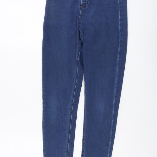 Marks and Spencer Womens Blue Cotton Jegging Jeans Size 8 L28 in Regular Button
