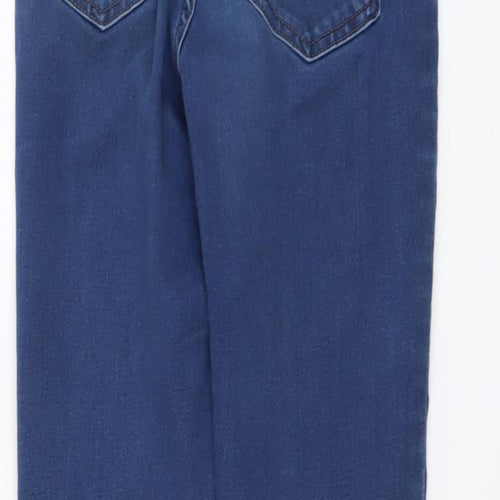 Marks and Spencer Womens Blue Cotton Jegging Jeans Size 8 L28 in Regular Button