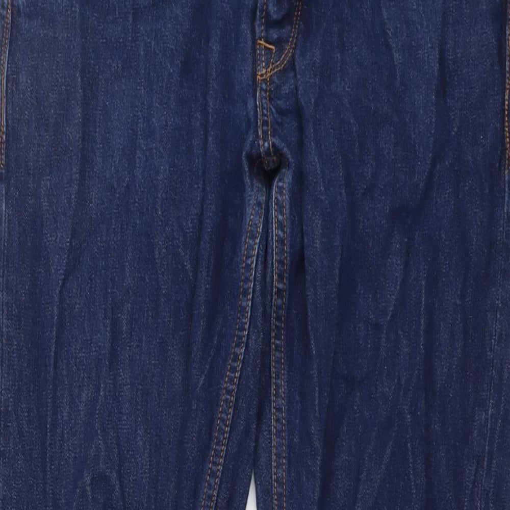 Jack Wills Mens Blue Cotton Straight Jeans Size 32 in L31 in Regular Button