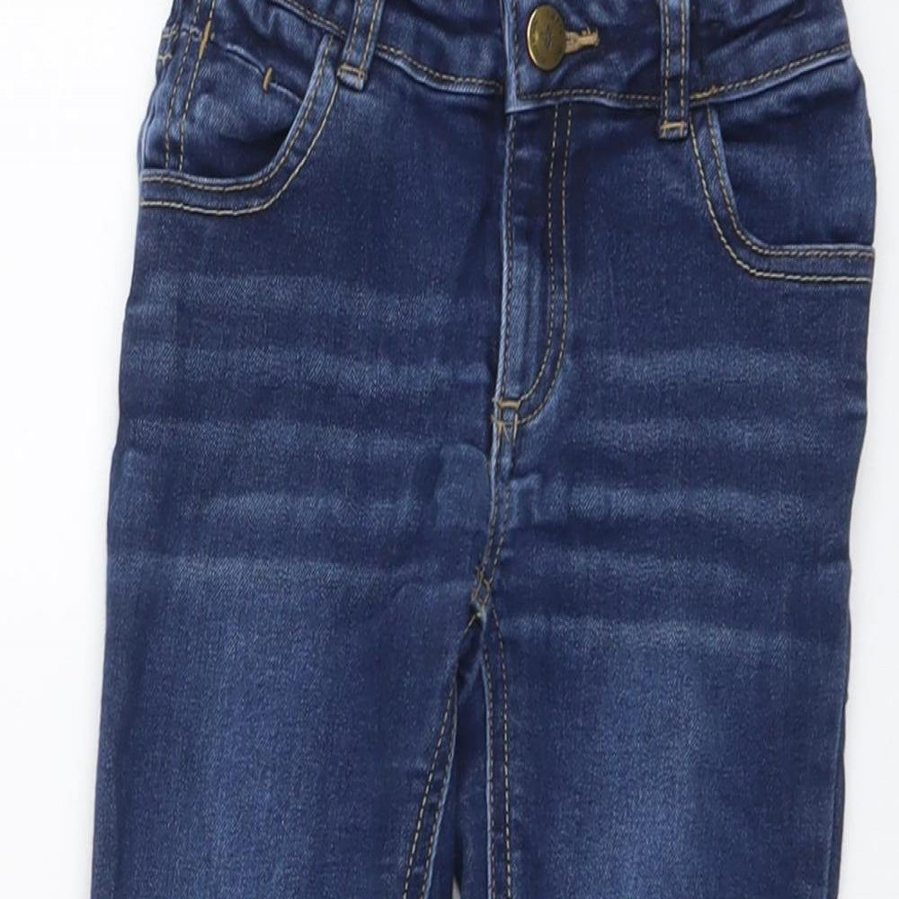 Nutmeg Boys Blue Cotton Tapered Jeans Size 4-5 Years Regular Button