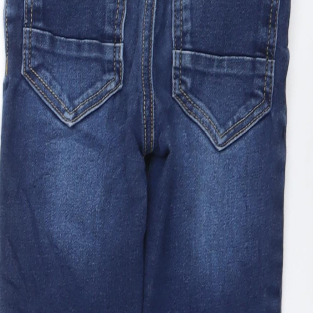 Nutmeg Boys Blue Cotton Tapered Jeans Size 4-5 Years Regular Button