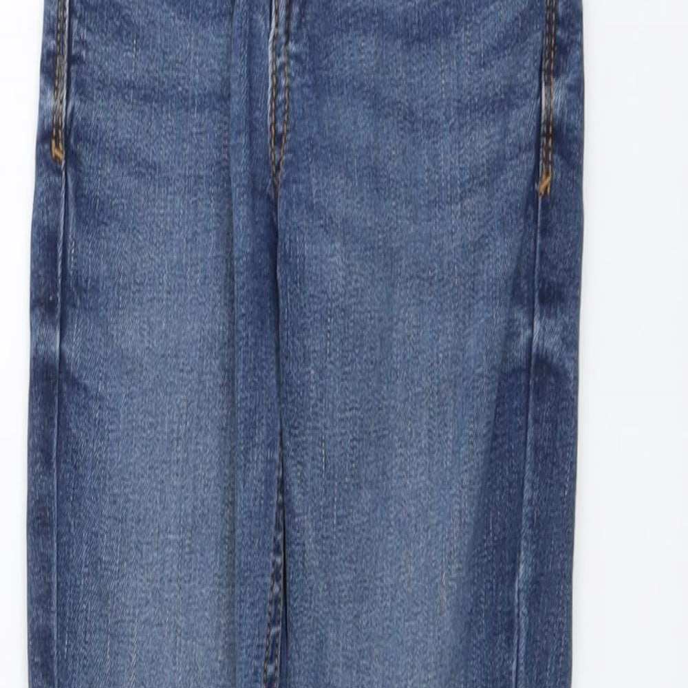 TU Boys Blue Cotton Straight Jeans Size 7 Years Regular Button