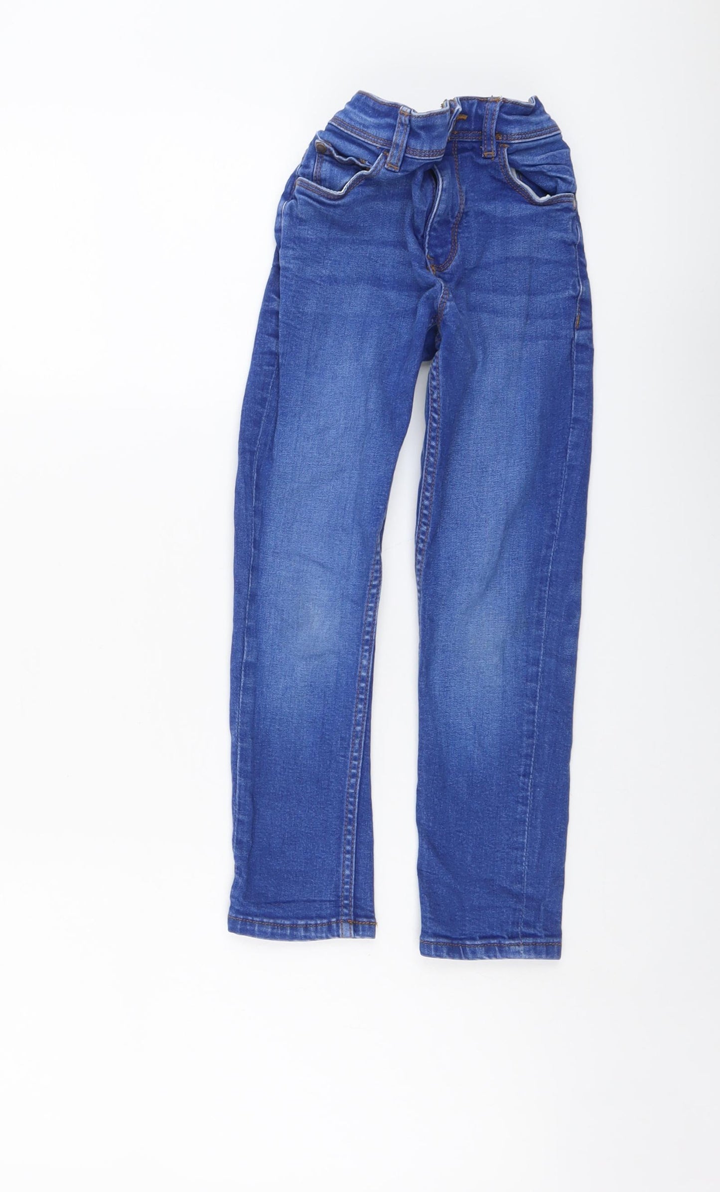 NEXT Boys Blue Cotton Straight Jeans Size 6 Years Regular Button