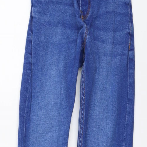 NEXT Boys Blue Cotton Straight Jeans Size 6 Years Regular Button