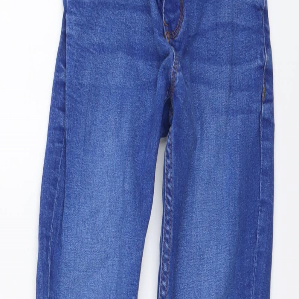 NEXT Boys Blue Cotton Straight Jeans Size 6 Years Regular Button