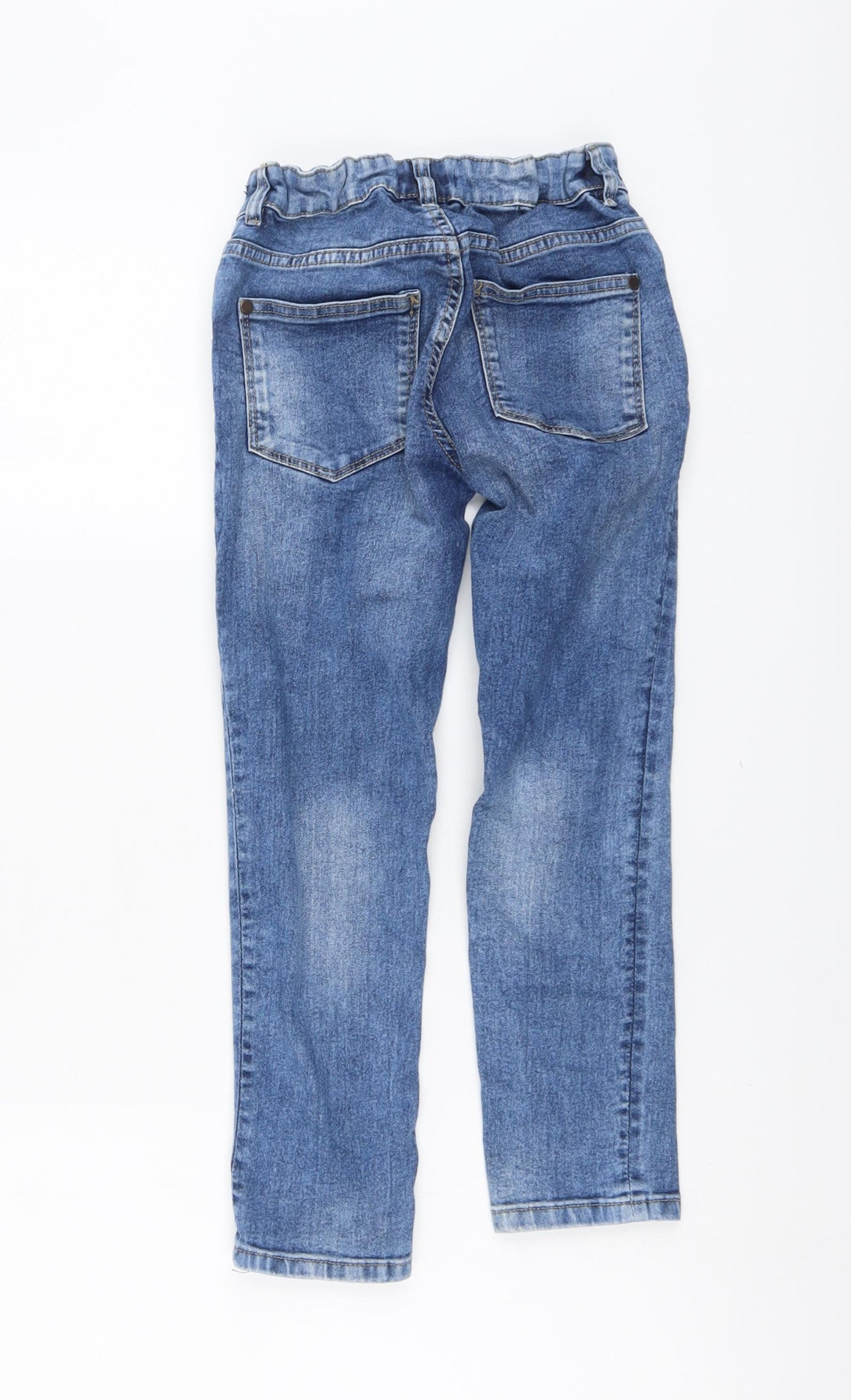 NEXT Boys Blue Cotton Tapered Jeans Size 8 Years Regular Button