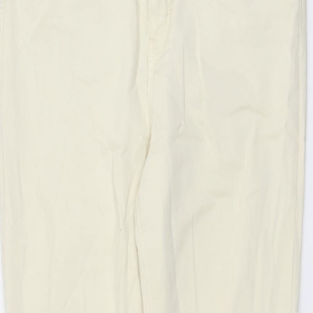 Denim & Co. Womens Beige Cotton Skinny Jeans Size 18 L27 in Regular Button