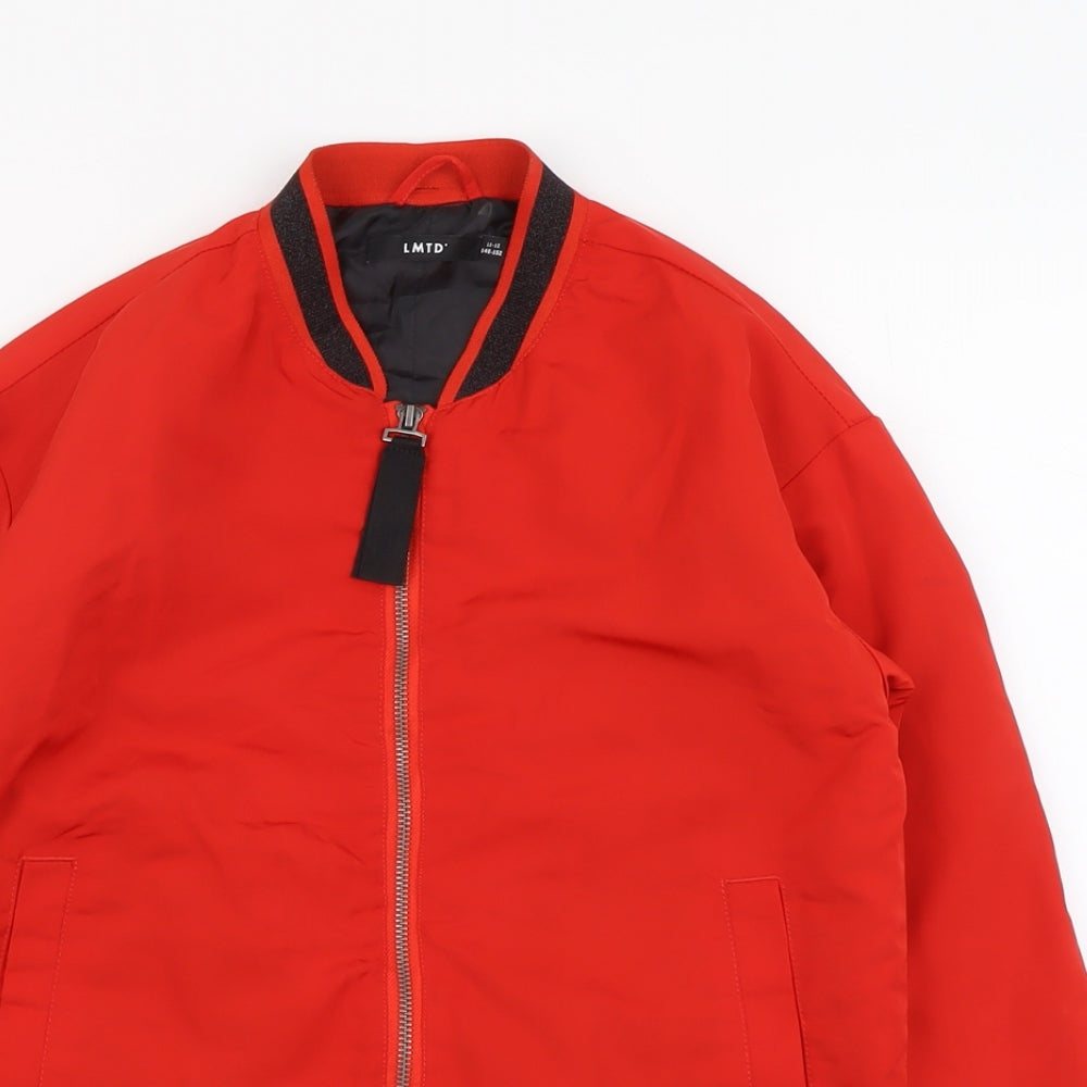 LMTD Boys Red Bomber Jacket Jacket Size 11-12 Years