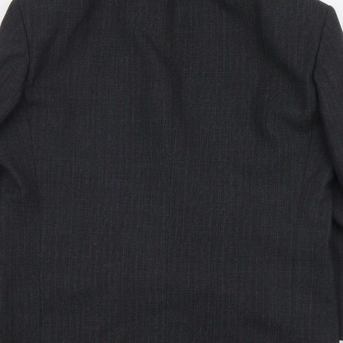 Marks and Spencer Mens Grey Striped Polyester Jacket Suit Jacket Size L Regular