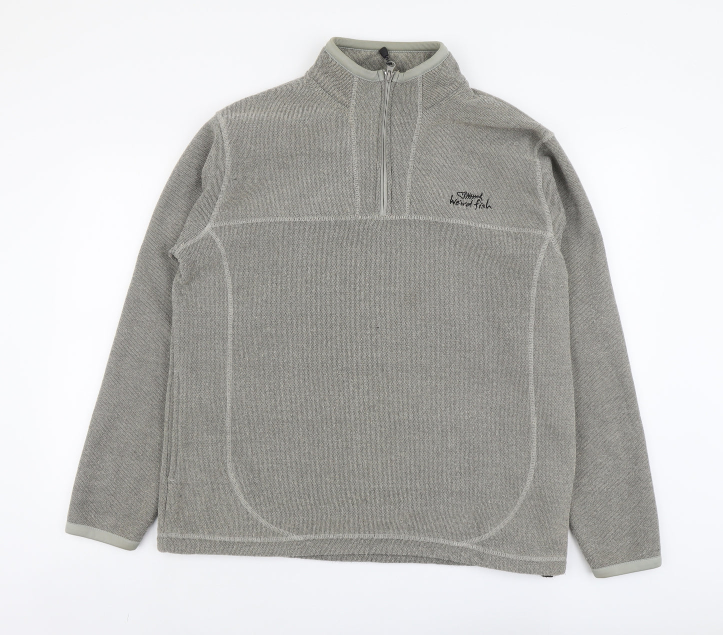Weird Fish Mens Green Polyester Pullover Sweatshirt Size M